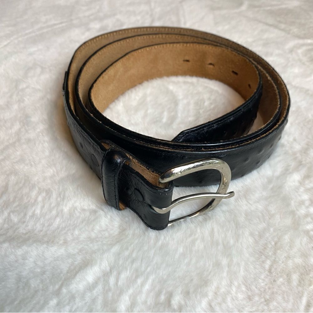 Black Leather Belt Size 50